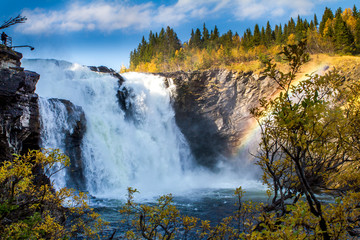 Tännforsen in Sweden, biggest waterfall in Sweden