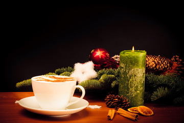 Christmas Still Life With Cup Of Coffee