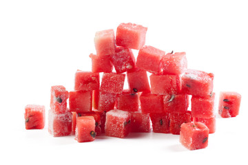 Watermelon fruit cube slice