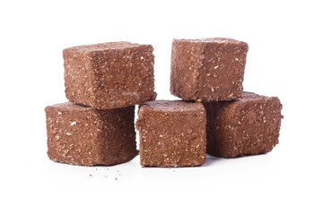 Tasty Turkish delight isolated on white