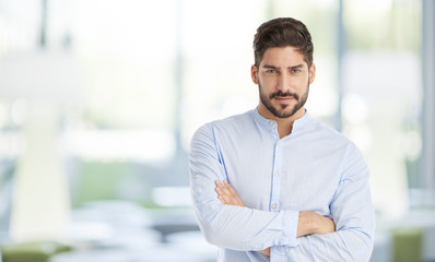 Confident young businessman portrait