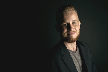 young bearded fashion man