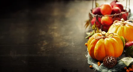 Fototapete Aroma Pumpkins composition  © Natalia Klenova