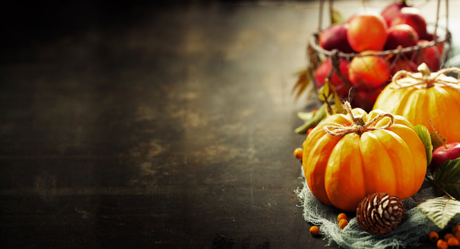 Fototapeta Pumpkins composition