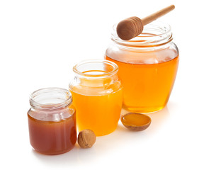 glass jar of honey