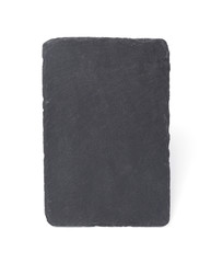 slate stone tray isolated on white