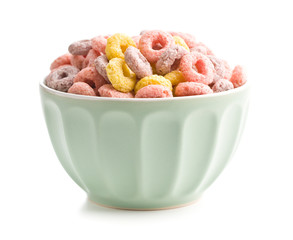 Colorful cereal rings.