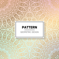 Ethnic floral seamless pattern with mandalas