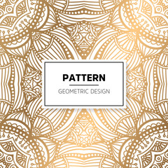 Ethnic floral seamless pattern with mandalas
