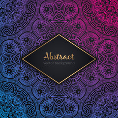 Ethnic floral seamless pattern with mandalas