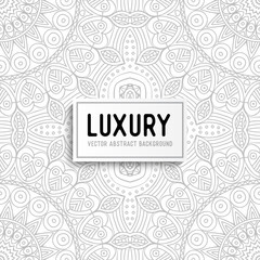 Ethnic floral seamless pattern with mandalas