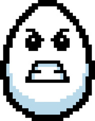 Angry 8-Bit Cartoon Egg