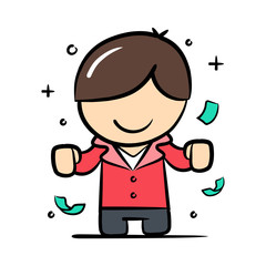 become a businessman. big dreams illustration