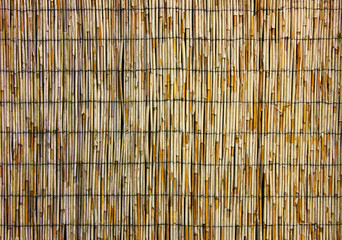 Hay or dry grass background. Thatch roof for background, dried straw or cane