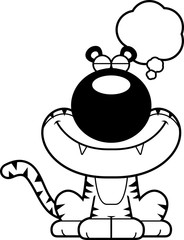 Cartoon Tiger Dreaming