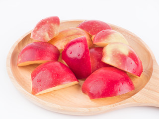 sweet fresh fruits on white background