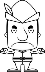 Cartoon Angry Robin Hood Man