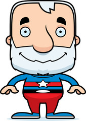 Cartoon Smiling Superhero Man