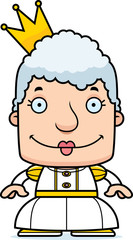 Cartoon Smiling Princess Woman