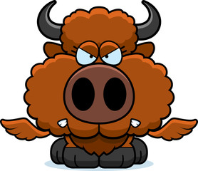 Cartoon Buffalo Wings Angry