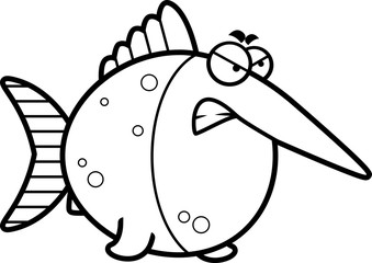 Angry Cartoon Swordfish