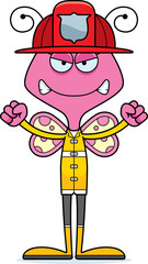 Cartoon Angry Firefighter Butterfly