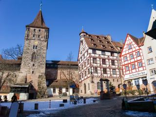 Obraz premium Albrecht Dürer Platz in Nürnberg