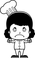 Cartoon Angry Chef Girl