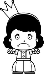 Cartoon Angry Princess Girl