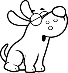 Howling Cartoon Dog