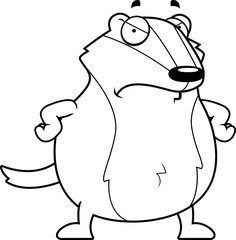 Cartoon Badger Angry