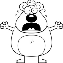 Cartoon Bear Panicking