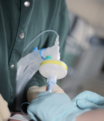 The process of intubation and care for an anesthetized patient
