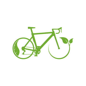 Ecology bike driving vector icon