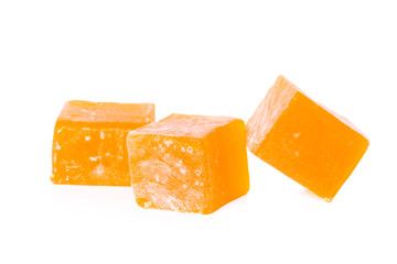 Tasty Turkish delight isolated on white