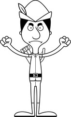 Cartoon Angry Robin Hood Man