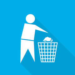 Trash bin icon. Vector illustration