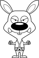 Cartoon Angry Karate Bunny