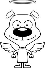 Cartoon Smiling Angel Puppy