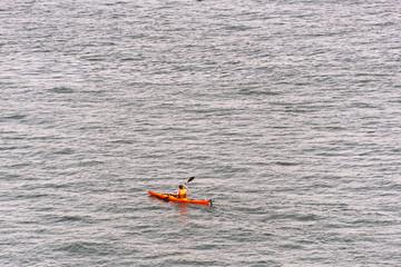 Fototapeta premium Kayaking on the sea