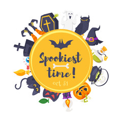 cartoon style web Halloween banner