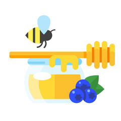 colorful honey illustration