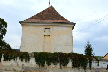Fortified medieval saxon church in the village Barcut, Bekokten, Brekolten,Transylvania,Romania
