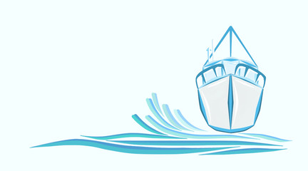 Obraz premium Ship in sea