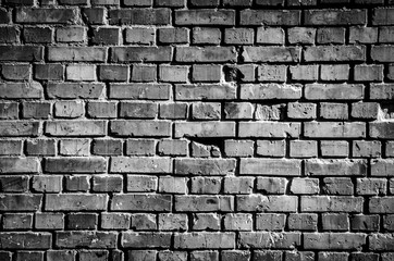 Obraz premium black brick wall background texture
