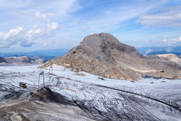 Gjaidstein Mountain with adventure trail near Dachstein glacier, Austria