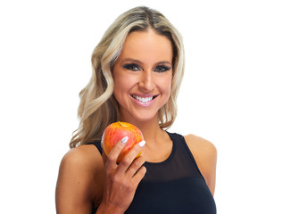 Fototapeta premium Woman eating apple