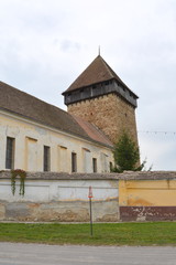 Fortified medieval saxon church in the village Barcut, Bekokten, Brekolten,Transylvania,Romania
