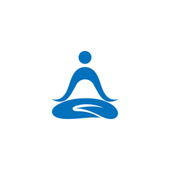 Yoga logo abstract design vector illustration template