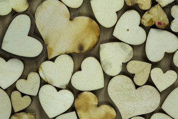Obraz premium Wooden Hearts